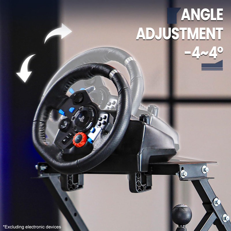 Anman Racing Wheel Stand fit Logitech G27 G29 G920 Fanatec Thrustmaster, NO  Shifter Pedal & Reviews | Wayfair